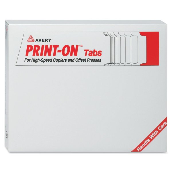 Avery Dennison Customizable Dividers, 5 Tab, Pk150, Color: White 20406